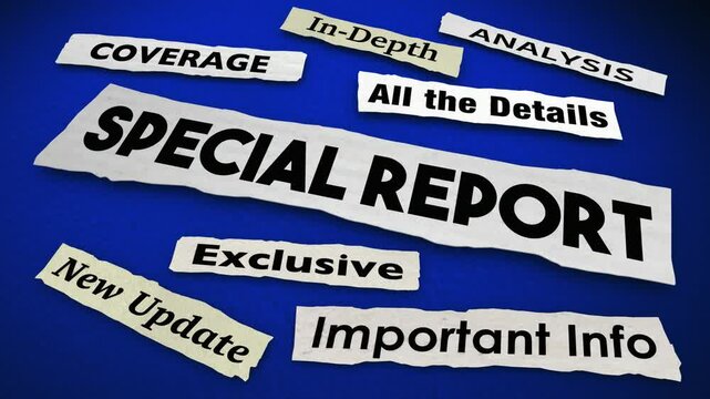 Special Report Urgent News Headlines Exclusive Information Update 3d Animation