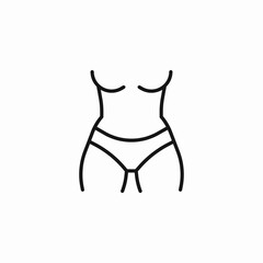 front torso women icon sign vector