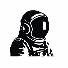 Retro Astronaut in Space Suit Vector Illustration
