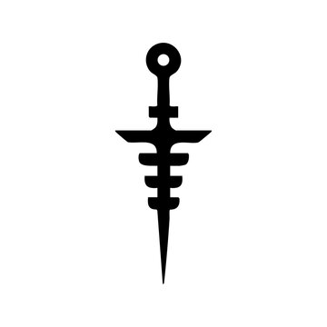 Minimal black vector icon of a dermal anchor piercing with embedded base and vertical post, representing body modification and modern piercing aesthetics.

