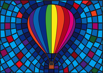 Balloon design glass stained moses illustration vector