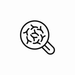 magnified immune cells icon sign vector