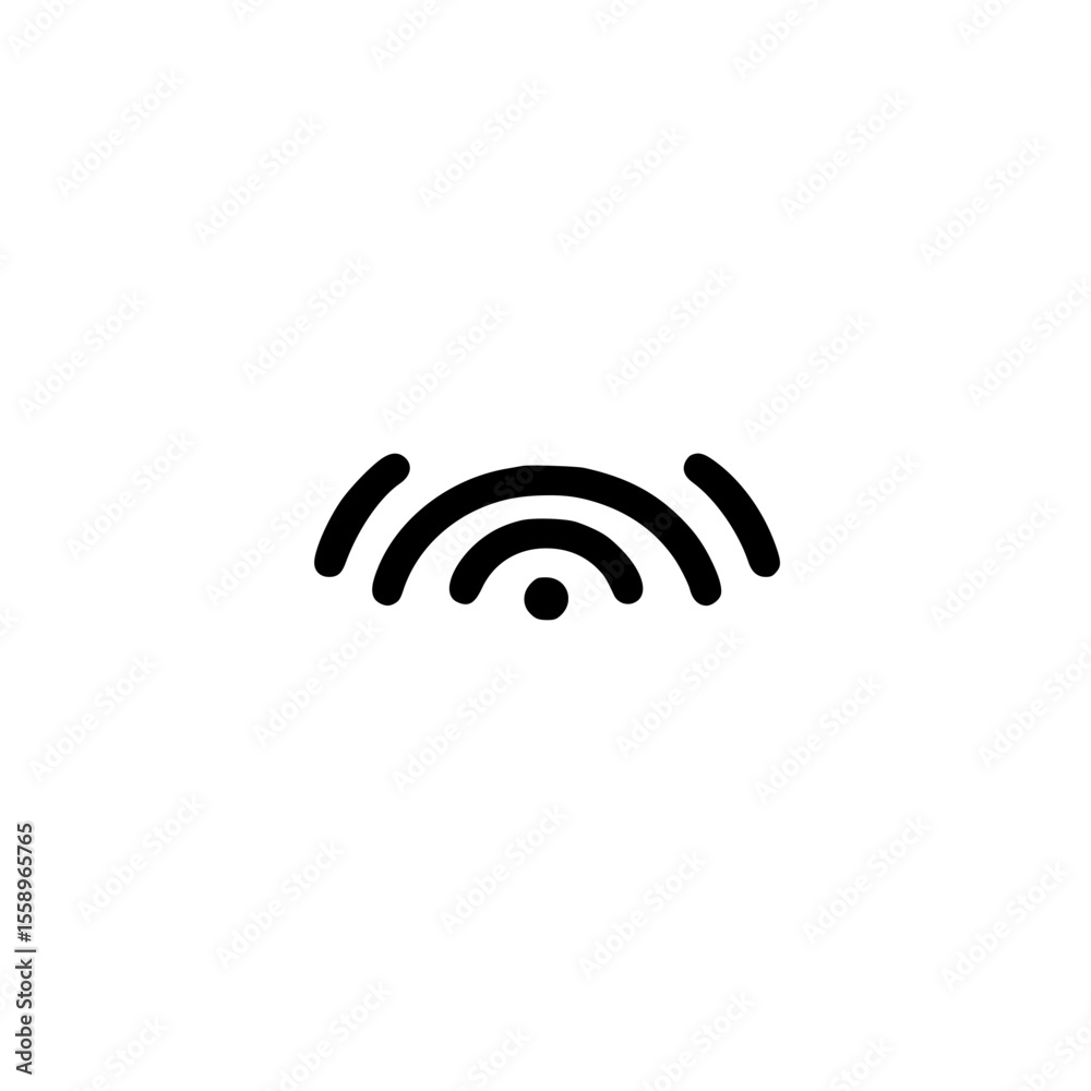 Poster weak signal icon in flat vector style for low connectivity and network issue