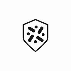 probiotic shield protection icon sign vector