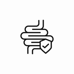 protected gut integrity icon sign vector