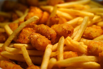 Golden Crispy French Fries and Tater Tots – Close-Up Snack Shot