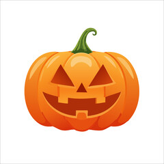 Fototapeta premium Halloween Jack O Lantern Character on a White Background