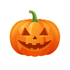 Halloween  Jack O Lantern Character on a White Background