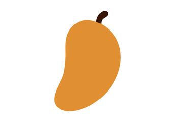 Mango Fruit Vector. . mango icon vector illustration with white background.  logo design.
