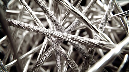 photography of a contemporary art tapestry, where unconventional materials like metallic threads and rough twine are interwoven, creating a fascinating textural contrast. Contemporary, art, 