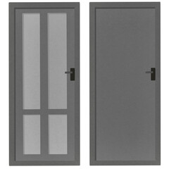 black door isolated on white