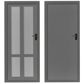 black door isolated on white