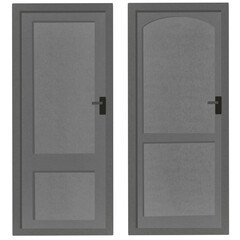 closed door isolated on white