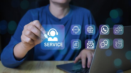 modern customer support system provides 24/7 service through multiple channels including phone agents, email, live chat, AI chatbots, and contact forms.
