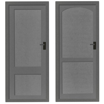 closed door isolated on white