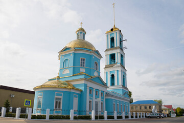 The ancient Church of the Ascension of the Lord (1849) on a September day. Kashira. Moscow region,...