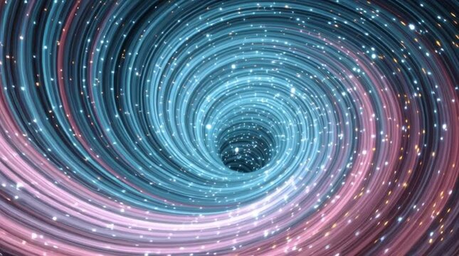 Swirling Space Vortex Into White Light | 4K Sci-Fi Wormhole Animation