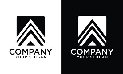 Creative Mountain logo badge with simple style design
