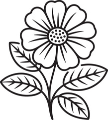 flower, petals, bloom, garden, coloring, nature, sketch, floral, art, draw, leaf, stem, outline, pretty, botanical, rose, tulip