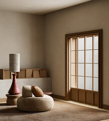 Where Scandinavian simplicity meets Japanese serenity. 3D illustration
