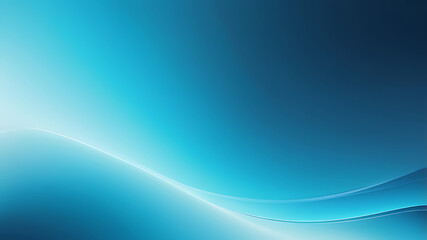 Smooth Blue Gradient with Light Waves in Abstract Background for Design or Wallpape,r ai
