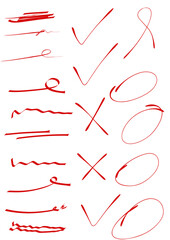 Collection of Hand-Drawn Marks and Symbols