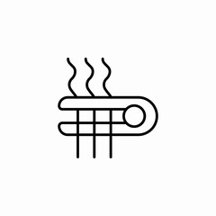 hair curler heat icon sign vector