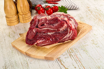 Raw beef meat for cooking