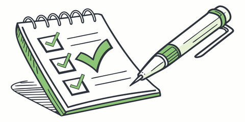 CheckMark vector icon. Set of simple check mark. Green check mark icon. Tick symbol. Accept okay symbol . Correct vote choice symbol. Vector illustration