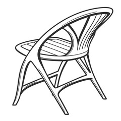 Chair silhouette on white background