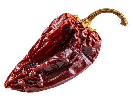 Whole Chipotle Morita Chili Pepper with Rich Wrinkled Texture, Transparent PNG