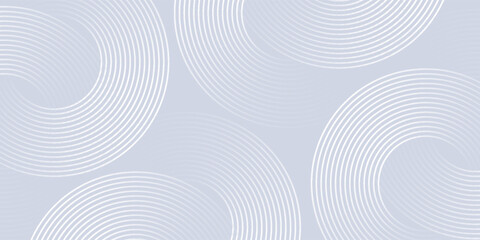 Abstract blue glowing geometric lines on dark blue background. Modern shiny blue circle lines pattern. Futuristic technology concept. Suit for cover, poster, banner, brochure, header, website. eps 10