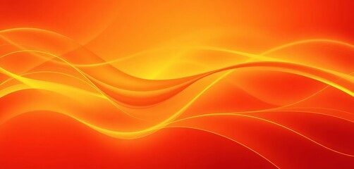 Abstract swirling orange and yellow gradient lines, creating dynamic wave patterns, modern, graphics