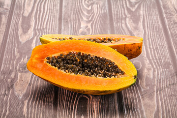 Ripe sweet juicy papaya fruit