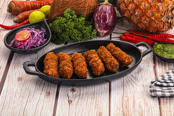 Indian minced meat kebab kofta