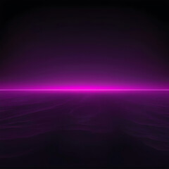 Fototapeta premium Neon Purple Futuristic Mountain Landscape with Dark Sky and Glowing Horizon Light Effect ai