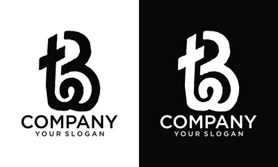 Creative Abstract letter Bt logo. This logo icon incorporate with abstract shape in the creative way. It look like letter b and t.