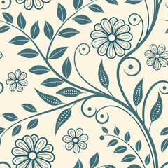 Fototapeta premium Modern Easter spring seamless vector pattern