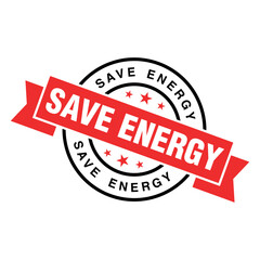 Save Energy Letter Rubber Stamp Template