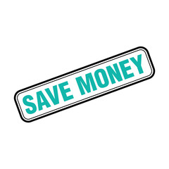 Save Money Letter Rubber Stamp Template