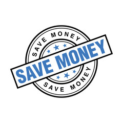 Save Money Letter Rubber Stamp Template