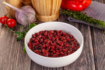 Vegan cuisine canned red kidney beans