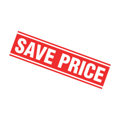 Save Price Letter Rubber Stamp Template