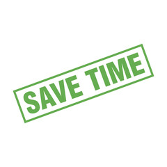 Fototapeta premium Save Time Letter Rubber Stamp Template