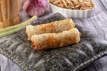 Vietnamese traditional nem roll with meat