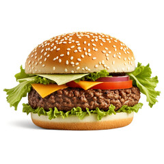 hamburger on a white background