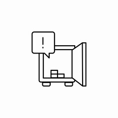 empty safe alert icon sign vector