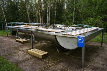 Public carpet cleaning area in Finland