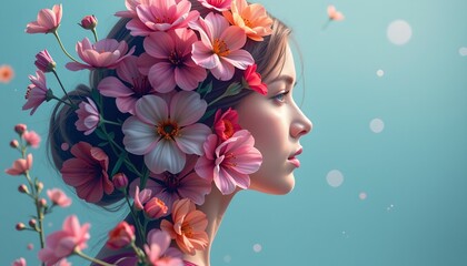 imagine a mesmerizing artwork that celebrates womens day with a powerful visual metaphor, in this art piece