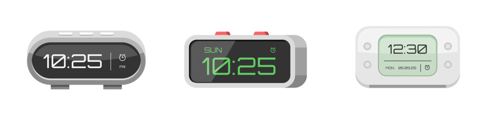 Electronic times vector set icon